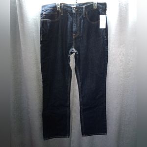 New Men's Dark Straight Jeans